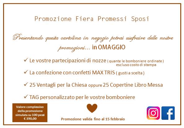 PROMO BOMBONIERE COLLEZIONE 2024